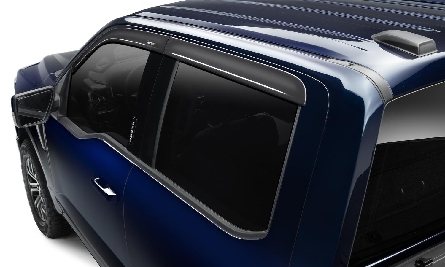 Low Profile Ventvisor Deflector Smoke Outside Mount 4 Piece For 2011-2023 Charger Husky Liners