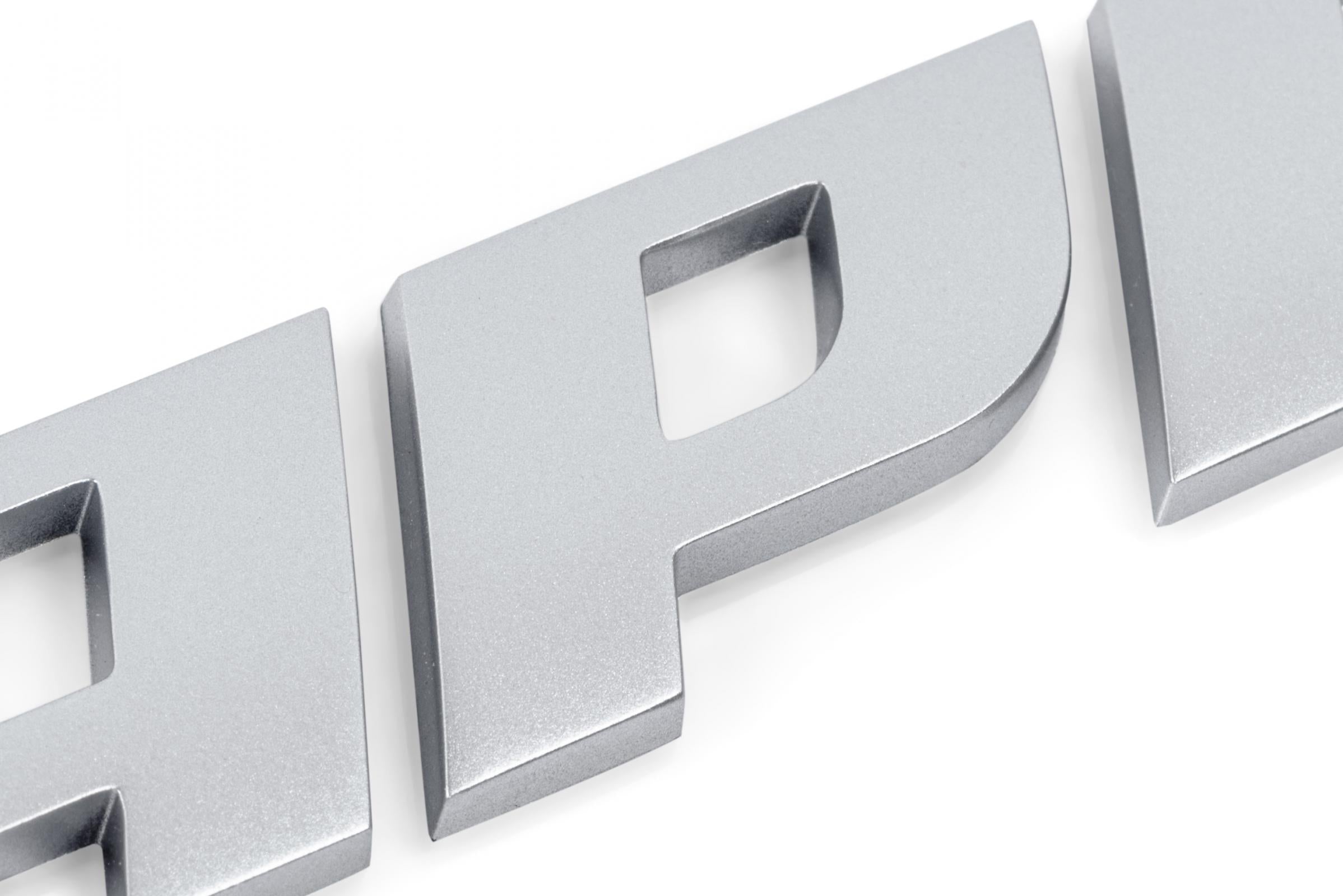 Badge Matte Silver APR Badge in Matte Silver APR