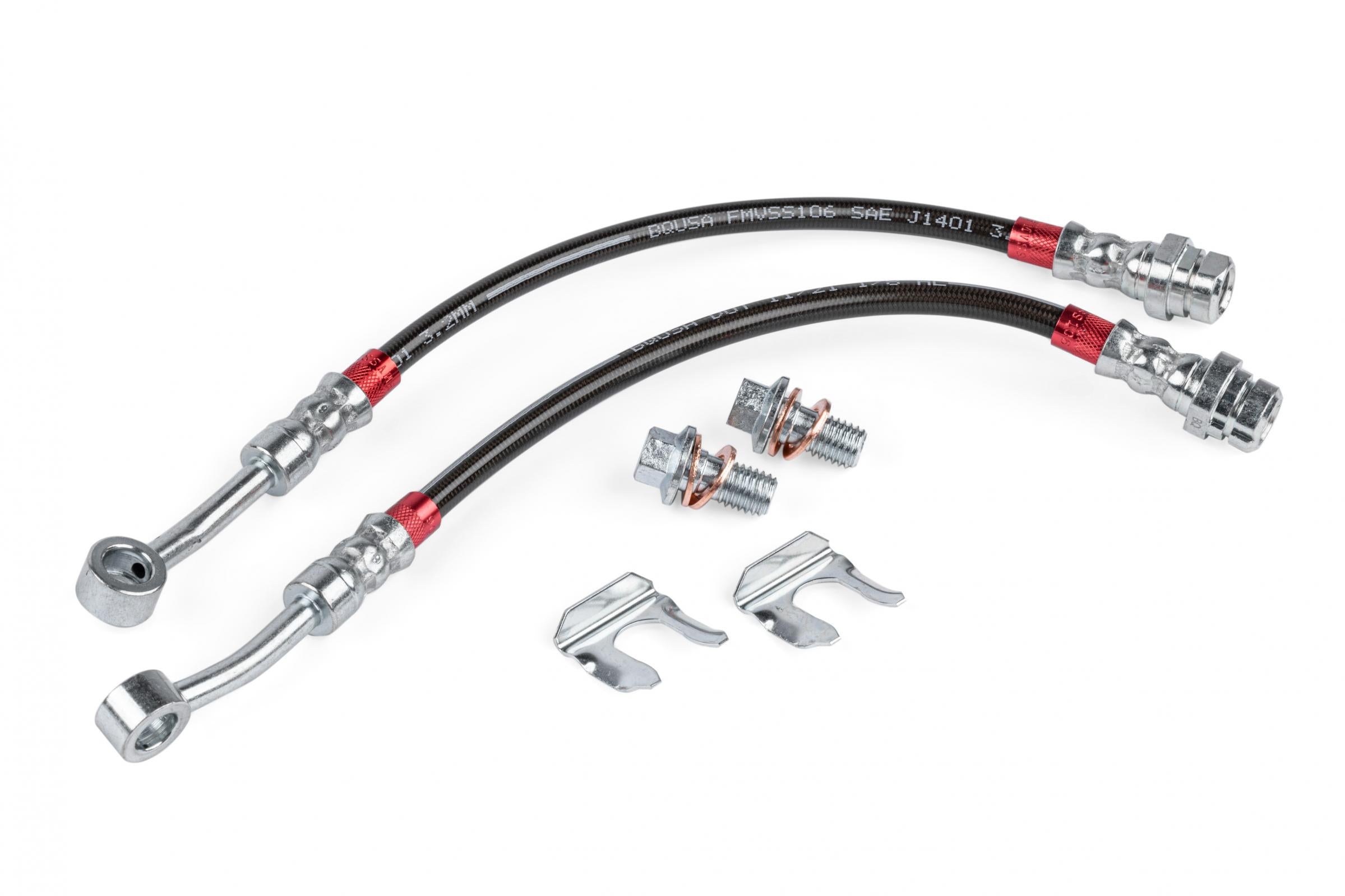 Braided Stainless Steel Brake Lines (Set of 2) Rear APR