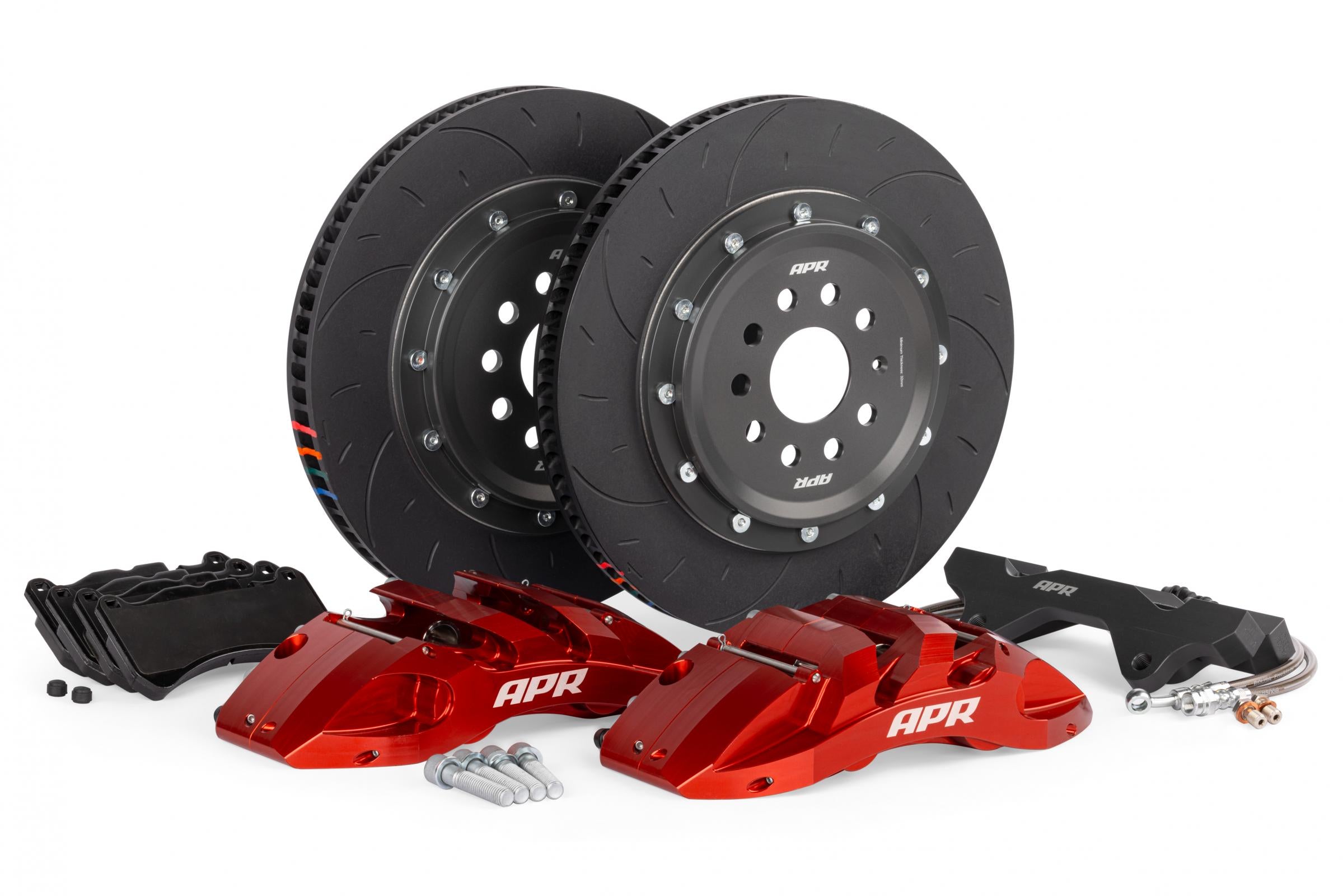 370x34mm 6-Piston Big Brake Kit Front Red (8Y RS3) Fits Audi RS3 22-24 APR