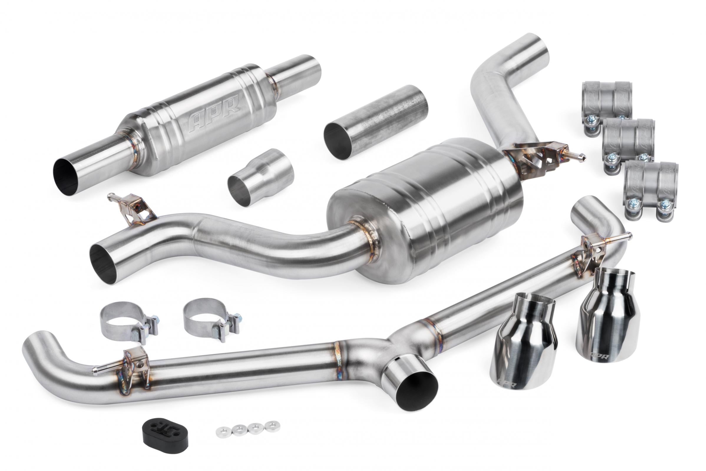 Catback Exhaust System (w/ Front Muffler) GTI (MK7.5) Fits 2018-2021 Volkswagen GTI APR