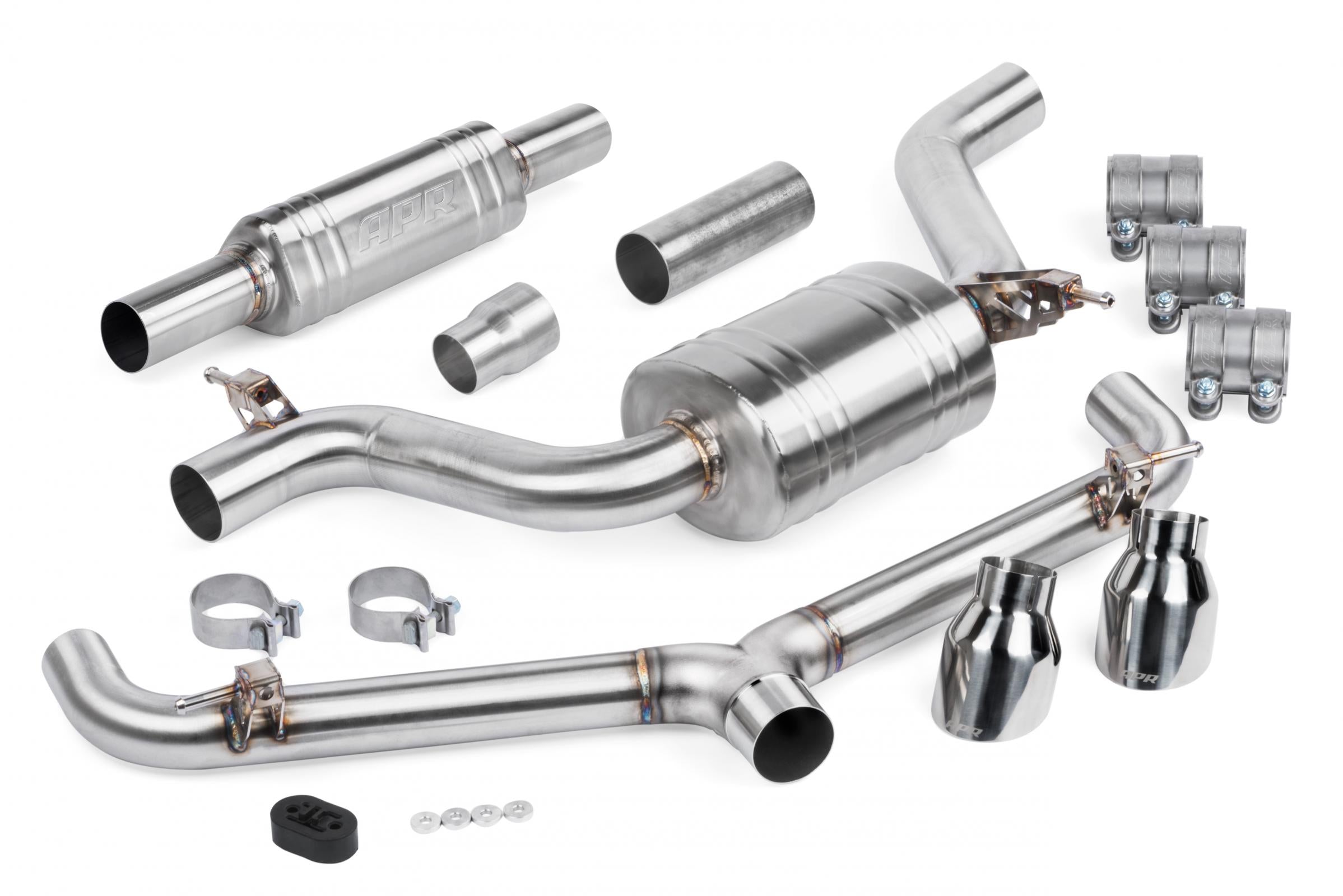 Catback Exhaust System (w/ Front Muffler) GTI (MK7) Fits 2015-2017 Volkswagen GTI APR