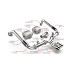 Catback Exhaust System Fits 2017-2024 Porsche Boxster and Cayman 2.0T and 2.5T APR