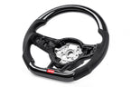 Steering Wheel Carbon Fiber & Perforated Leather MK7 Golf R Silver (For use without Paddles) Fits VW Golf R 15-19, GTI 15-21, Jetta 15-24 APR