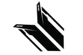 Sideburns Fender Decal Black APR / Black Stripe APR