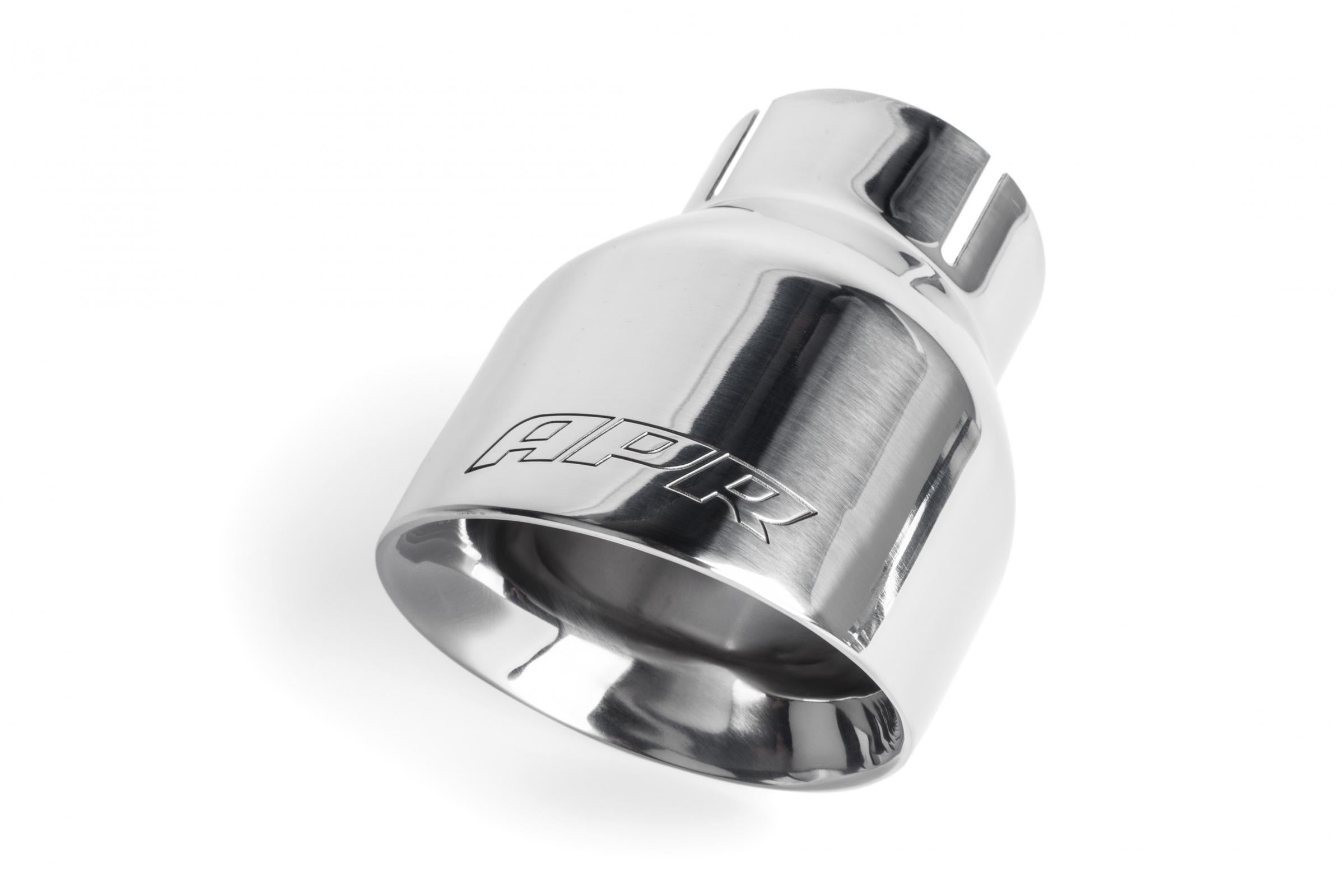 Double-Walled 4 Inch Slash-Cut Tips (Polished) Set of 2 Fits Universally on Various APR Exhaust Systems APR