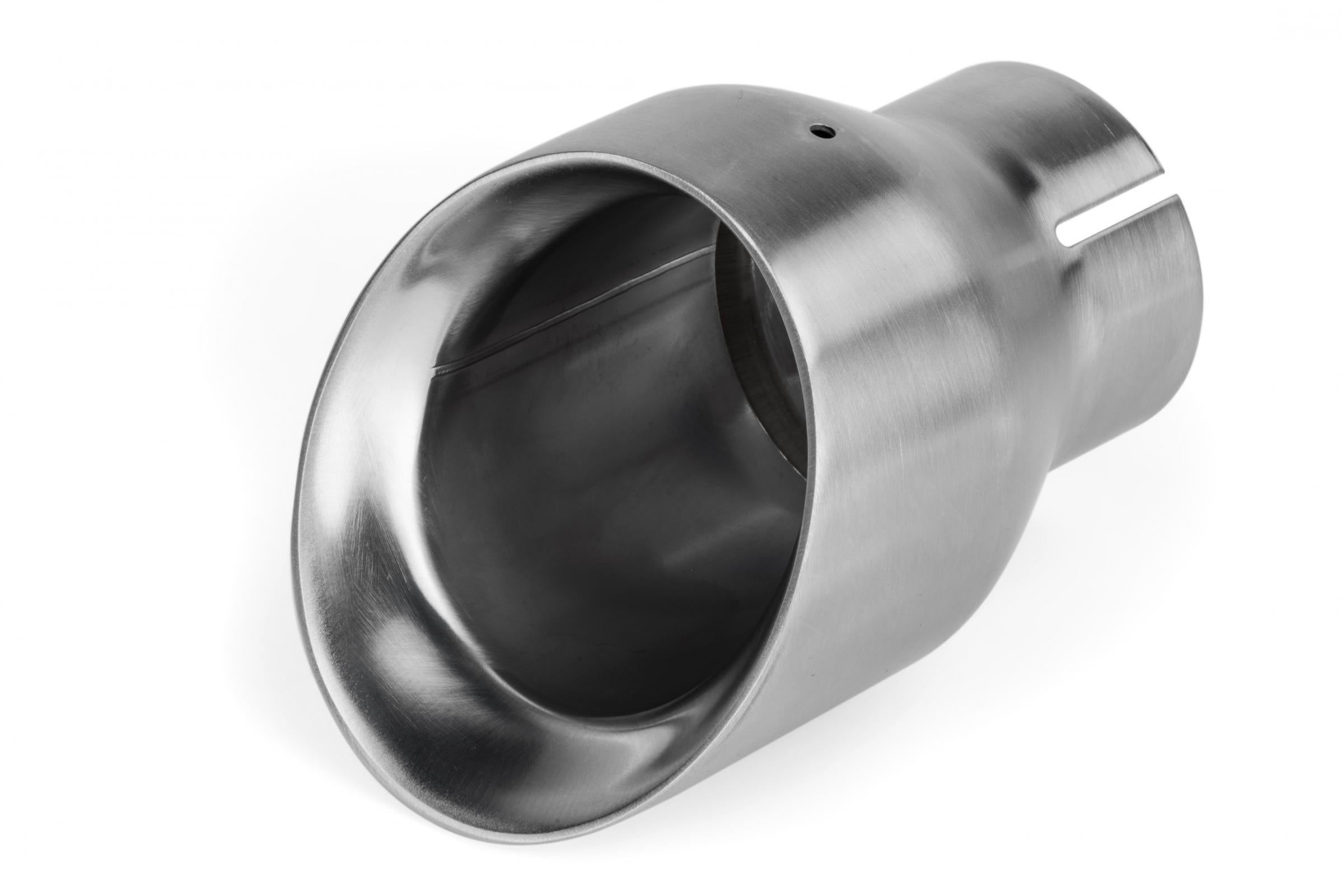 Double-Walled 4 Inch Slash-Cut Tips (Brushed) Set of 2 Fits Universally on Various APR Exhaust Systems APR