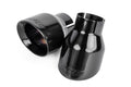 Double-Walled 4 Inch Slash-Cut Tips (Polished Diamond Black) Set of 2 Fits Universally on Various APR Exhaust Systems APR