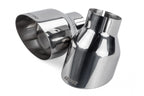 Single-Walled 4 Inch Slash-Cut Tips (Polished Silver) Set of 2 Fits Universally on Various APR Exhaust Systems APR