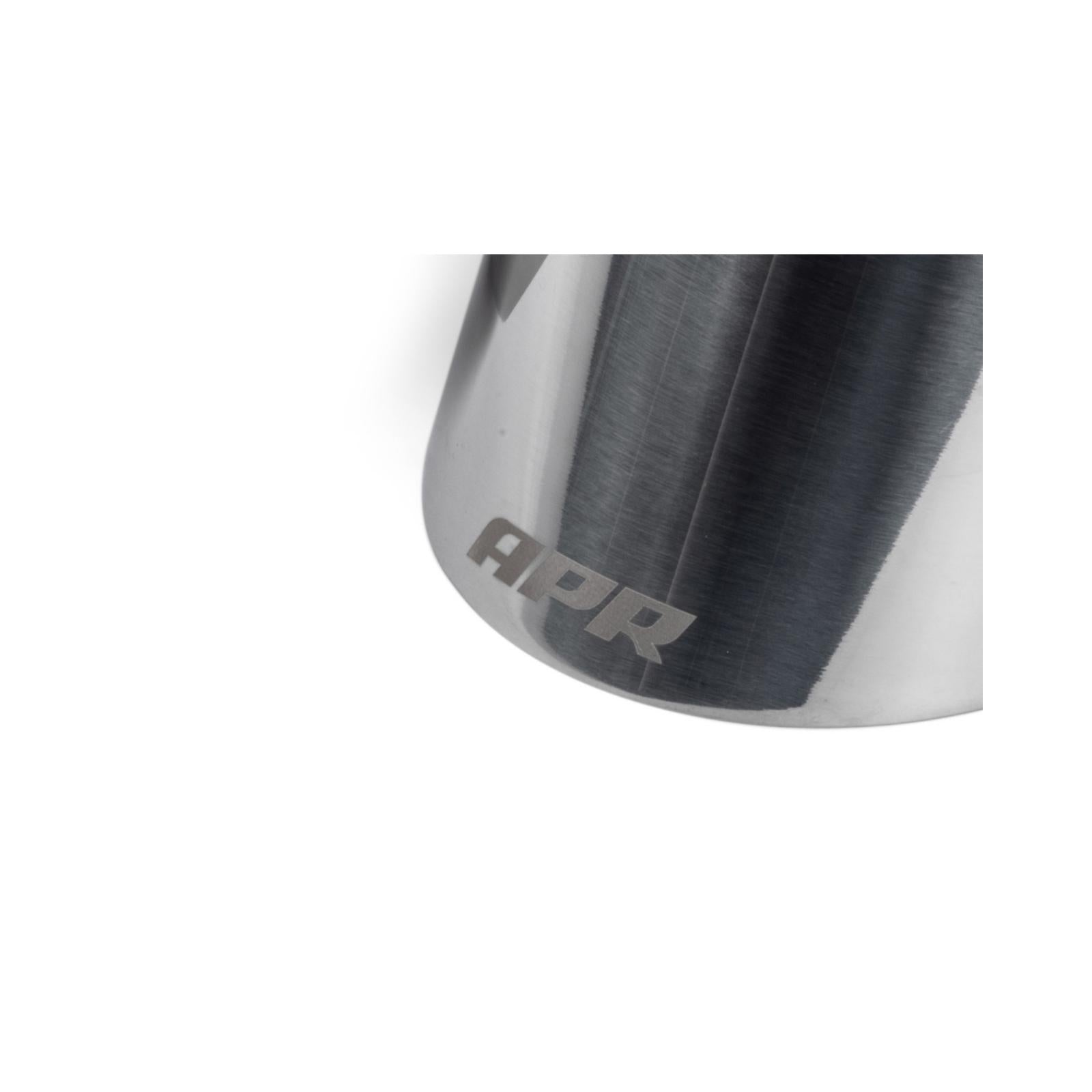 Single-Walled 4 Inch Slash-Cut Tips (Polished Silver) Set of 2 Fits Universally on Various APR Exhaust Systems APR