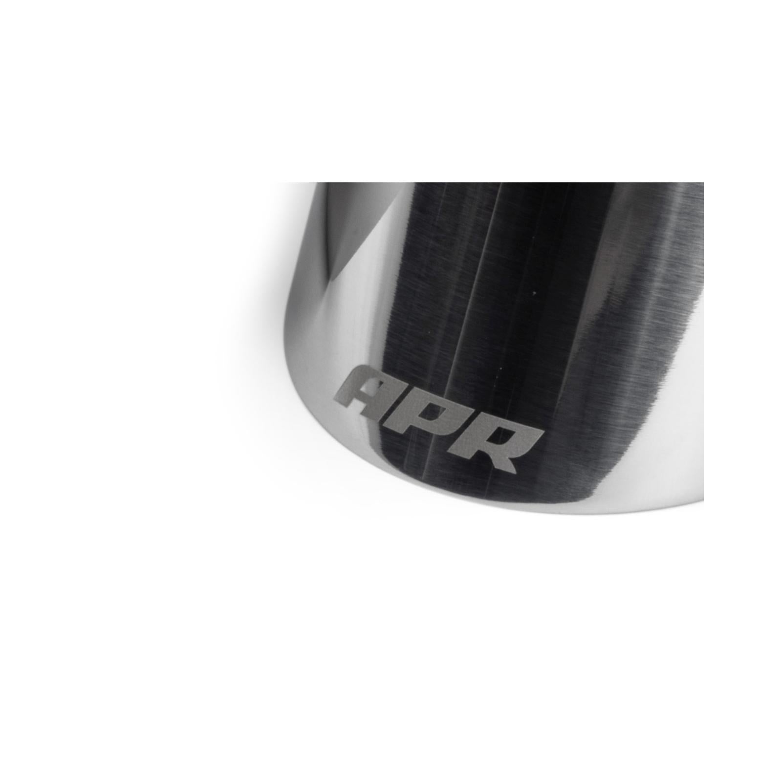 Single-Walled 3.5 Inch Slash-Cut Tips (Polished Silver) Set of 2 Fits Universally on Various APR Exhaust Systems APR