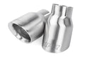 Double-Walled 3.5 Inch Slash-Cut Tips (Brushed Silver) Set of 2 Fits Universally on Various APR Exhaust Systems APR