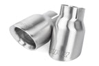 Double-Walled 3.5 Inch Slash-Cut Tips (Brushed Silver) Set of 2 Fits Universally on Various APR Exhaust Systems APR