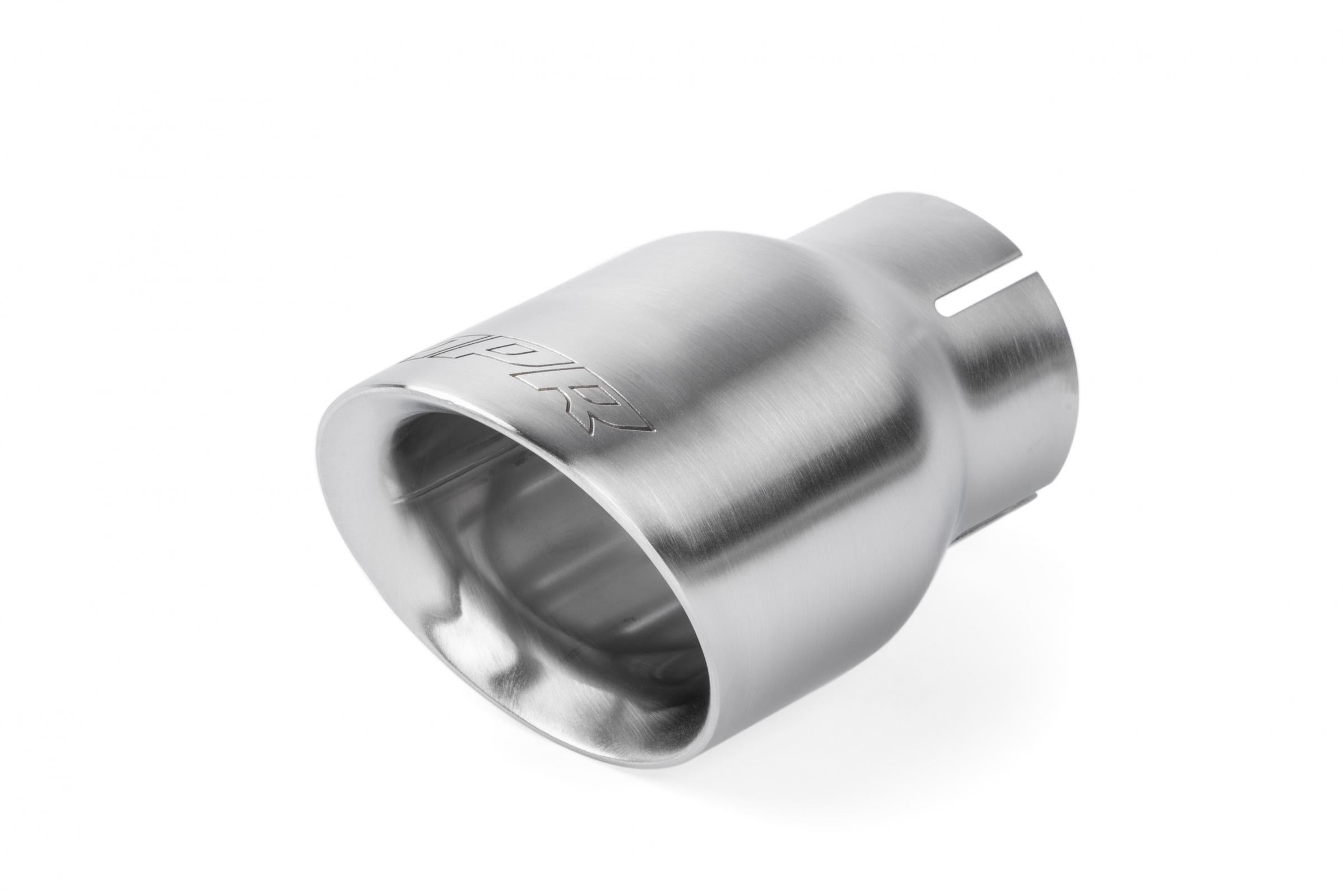 Double-Walled 3.5 Inch Slash-Cut Tips (Brushed Silver) Set of 2 Fits Universally on Various APR Exhaust Systems APR