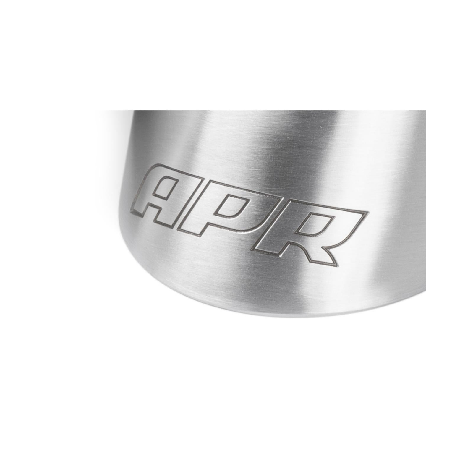 Double-Walled 3.5 Inch Slash-Cut Tips (Brushed Silver) Set of 2 Fits Universally on Various APR Exhaust Systems APR