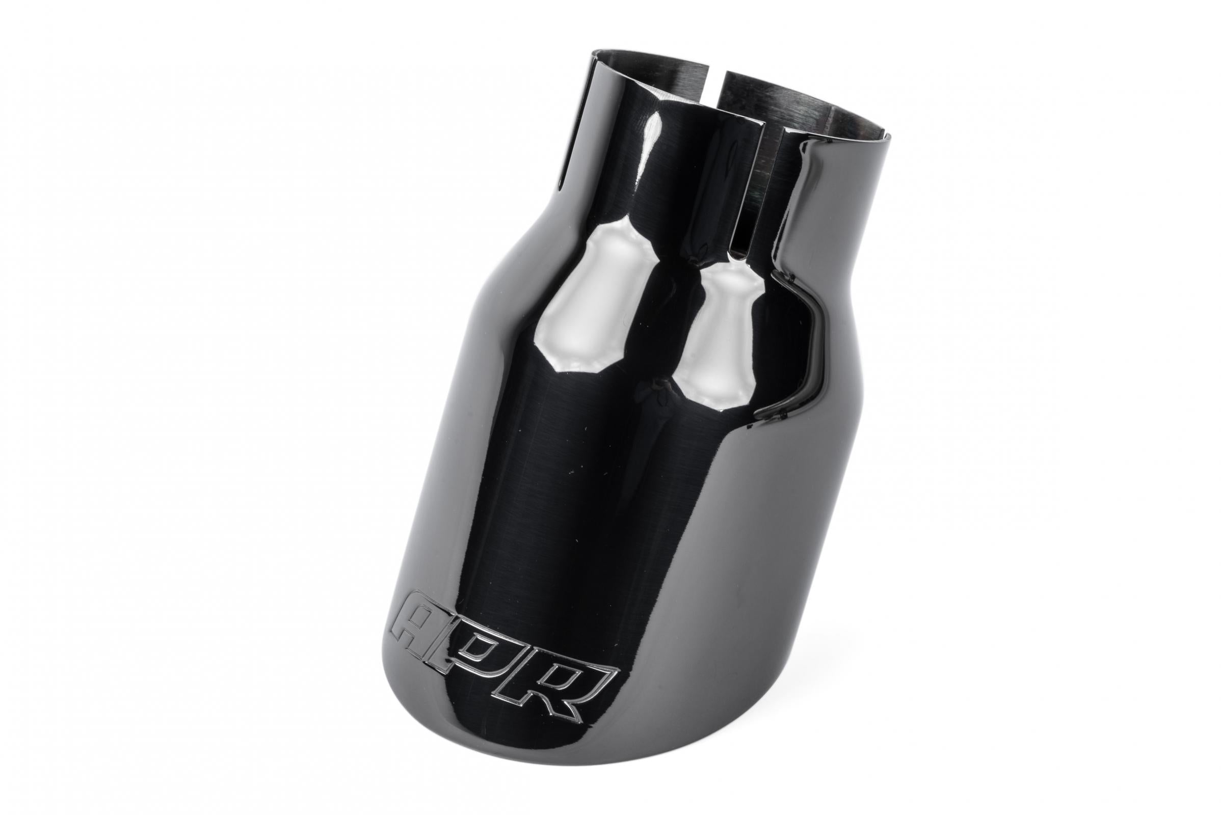Double-Walled 3.5 Inch Slash-Cut Tips (Diamond Black) Set of 2 Fits Universally on Various APR Exhaust Systems APR