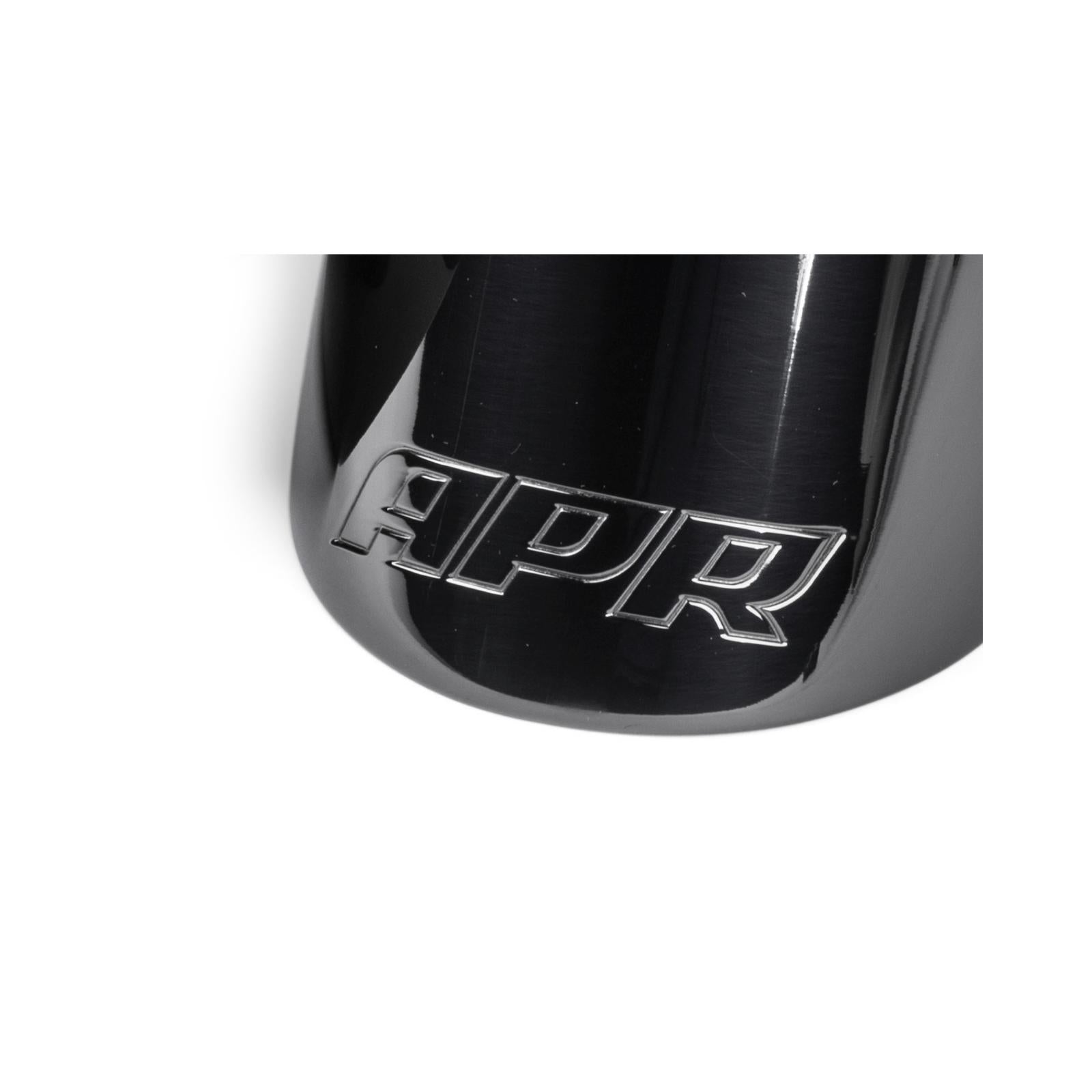Double-Walled 3.5 Inch Slash-Cut Tips (Diamond Black) Set of 2 Fits Universally on Various APR Exhaust Systems APR